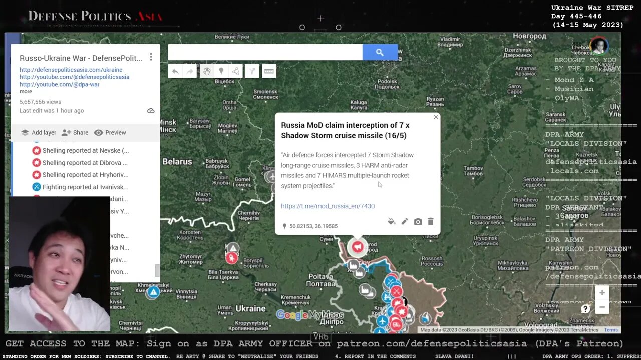 RUSSIAN KINZHAL-ED PATRIOT SAM SITE IN KYIV; 7 x Shadow Storm cruise missiles allegedly intercepted