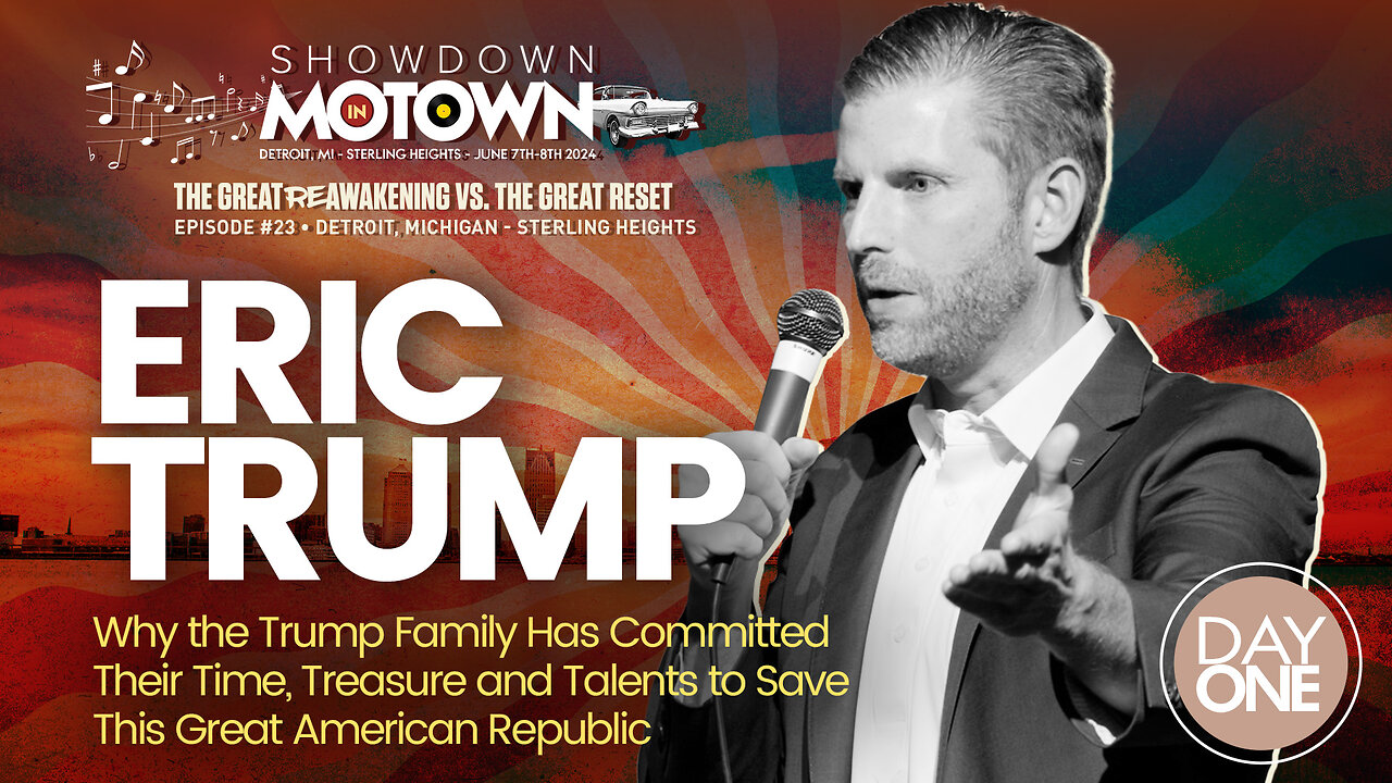 Eric Trump | Eric Trump Speaks At ReAwaken America Tour Detroit, Michigan! Join Navarro, Flynn, Eric Trump & Team America At Oct 18-19 Selma, NC ReAwaken! Request Tix Via Text 918-851-0102