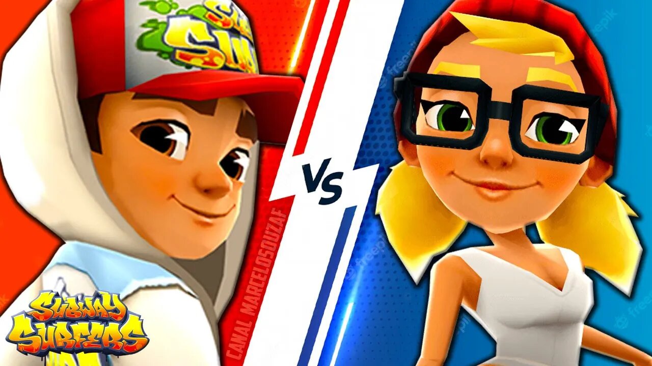 Jake vs Tricky do Subway Surfers
