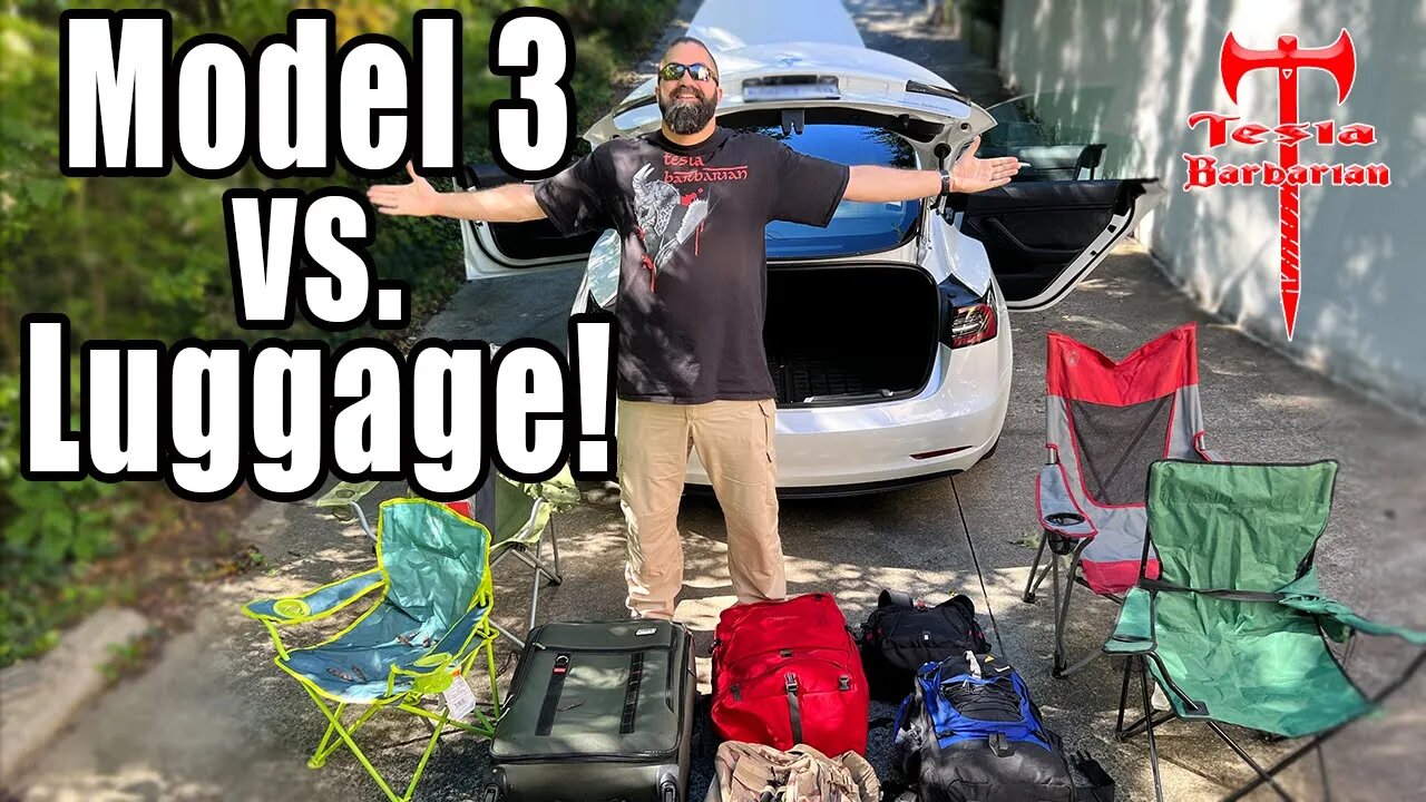 Model 3 vs Luggage! - Can Tesla Model 3 Fit the Family Luggage for the Beach?? - Tesla Storage Space