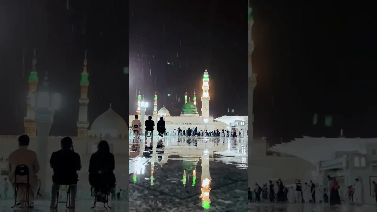 Rain in Madina Beautiful View #madina #shorts #ytshorts #viralshorts