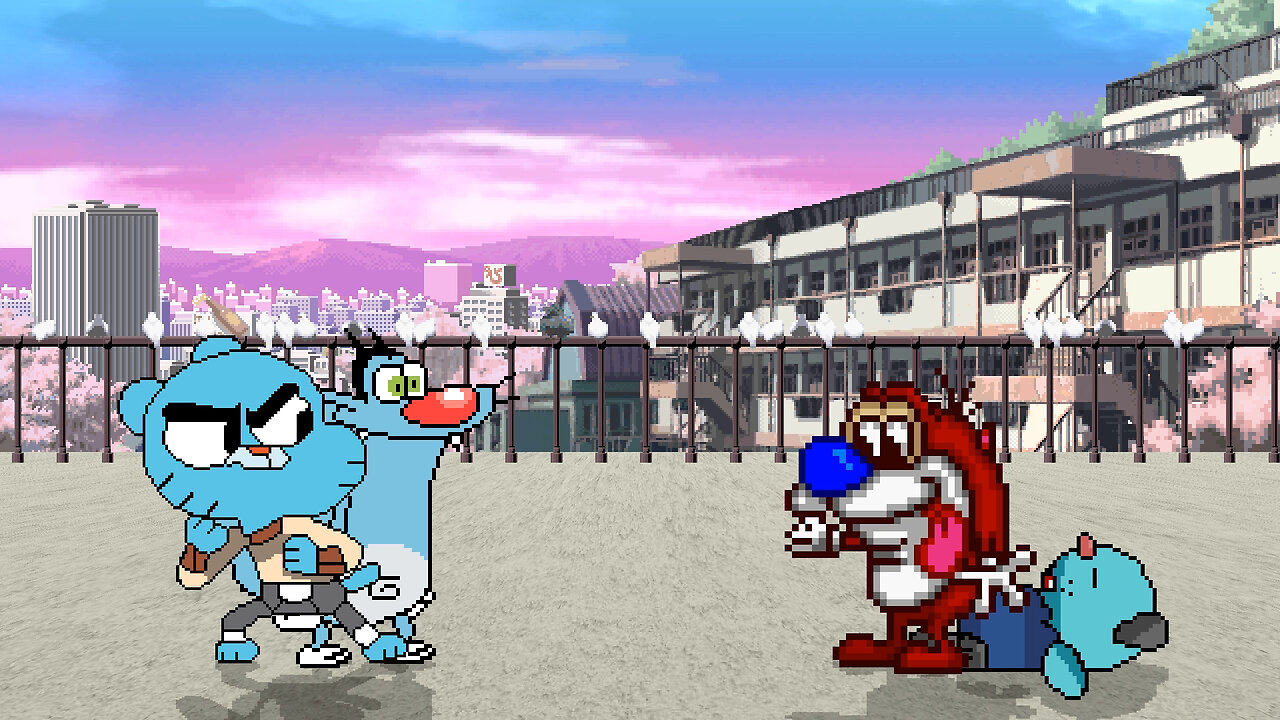 MUGEN - Oggy & Gumball vs. Stimpy & Oshawott - Download