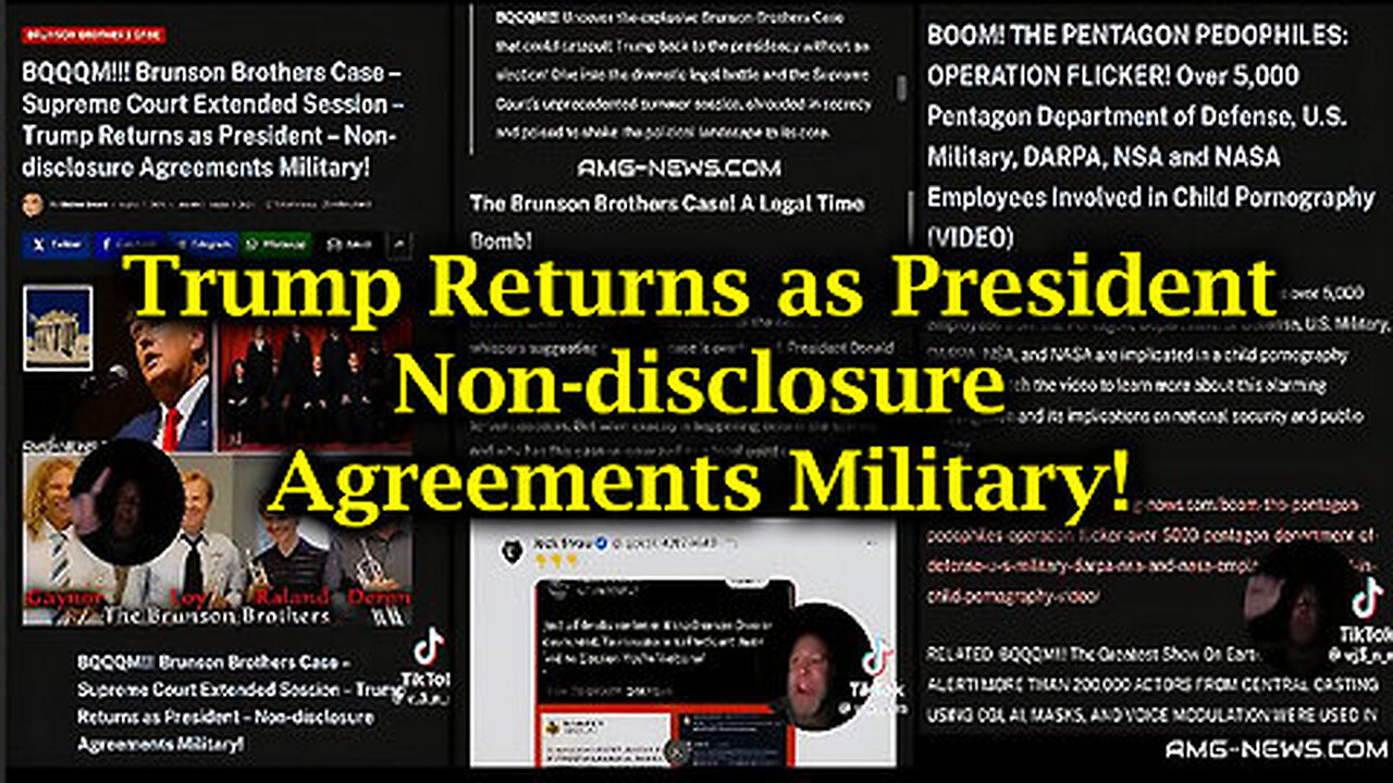 Trump Returns as President – Non-disclosure Agreements Military!