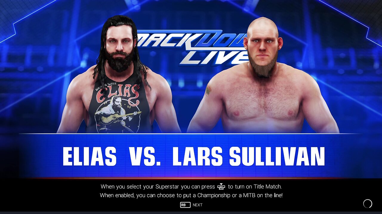 WWE 2k19 Elias vs Lars Sullivan