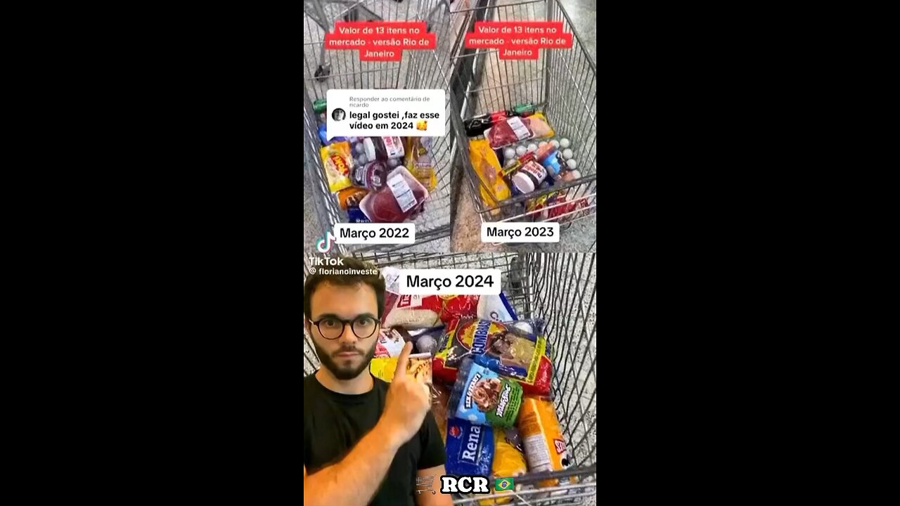 🛒 Comparando 22, 23 e 24 vejam a diferença ®️©️®️🇧🇷 #supermercado #inflação #alimentação
