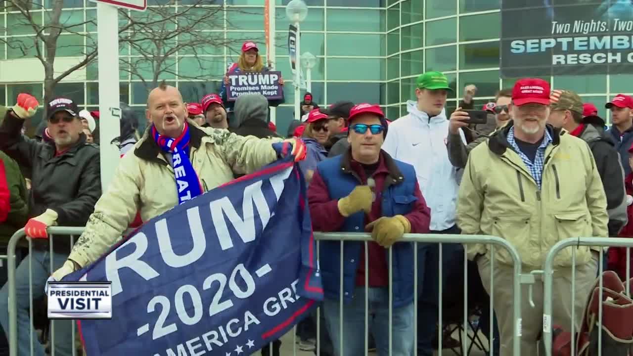 Trump Supporters waiting for the rally