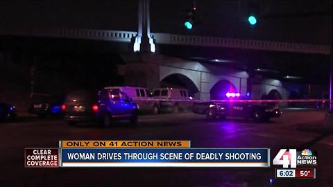 Man shot, killed, woman drives through scene