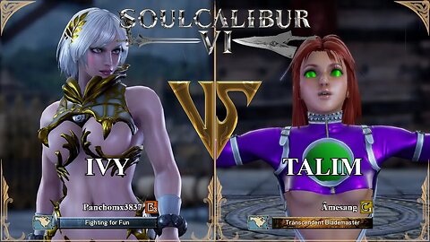 SoulCalibur VI — Panchomx3837 (Ivy) VS Amesang (Talim) | Xbox Series X Ranked
