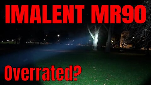 Imalent MR90 - INCREDIBLE Beam Shots in DARK park (50,000 Lumens)