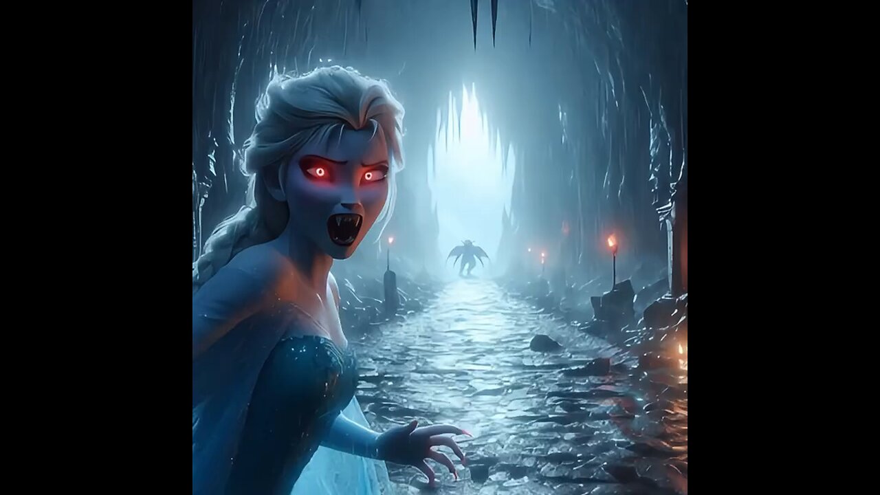 Princess Elsa was infected and turned into a vampire#cartoon #elsalvador #Elsa #elsafrozen