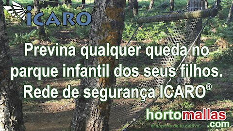 Previna qualquer queda no parque infantil dos seus filhos. Rede de segurança ICARO®