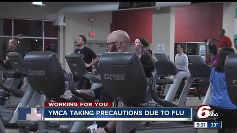 YMCA taking extra precautions to keep the flu away