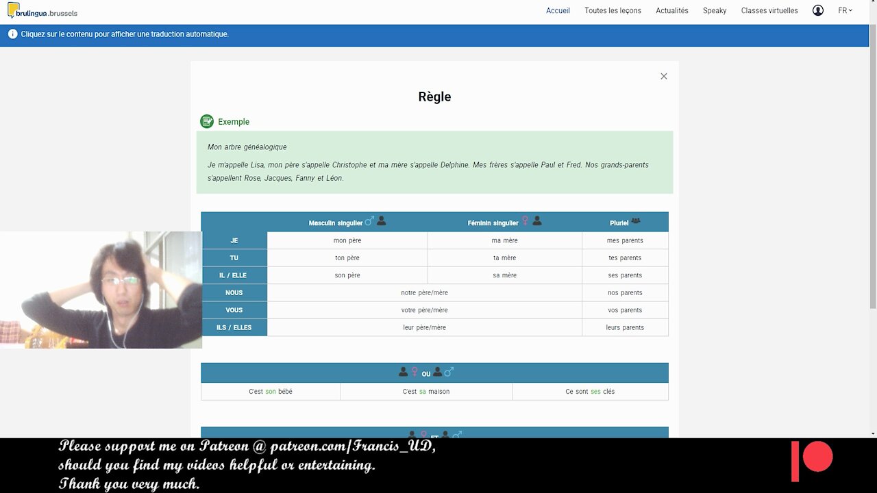 Let's Learn français: Les adjectifs possessifs&Décrire l’apparence de quelqu’un Pt3