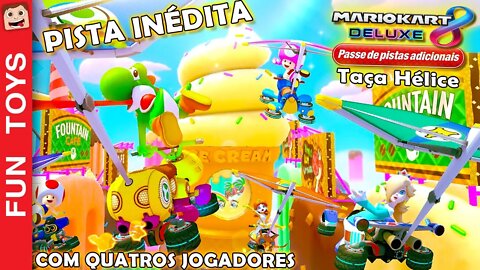 FASE INÉDITA e MAIS FASES da segunda wave da DLC do MARIO KART 8 Deluxe 🏁 Com 4 jogadores!