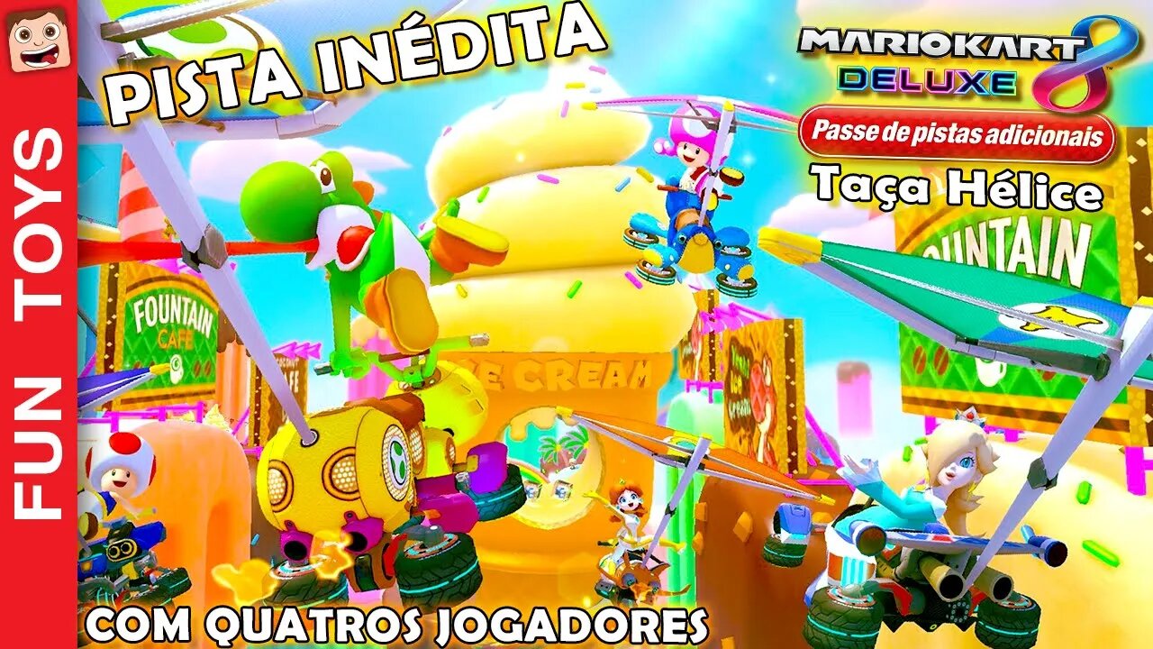 FASE INÉDITA e MAIS FASES da segunda wave da DLC do MARIO KART 8 Deluxe 🏁 Com 4 jogadores!