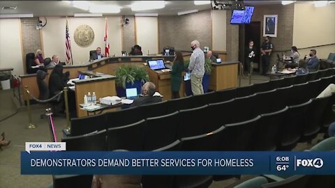 Demonstrators demand better services for homeless