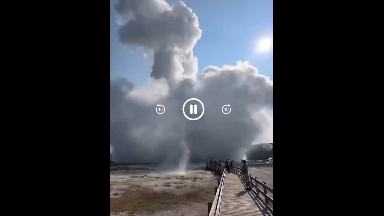 Biscuit Basin in Yellowstone National Park has blown up