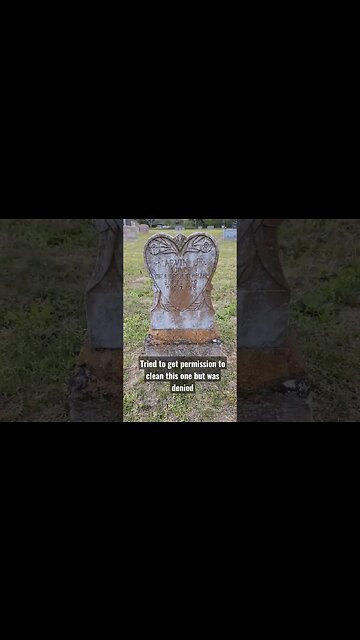 It would have cleaned up nice. #cemetery #headstone #grave #cleaning #dirty #denied #moveon