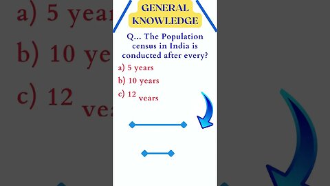 The population census conducted after every ..... #knwledge #gk #indiagk