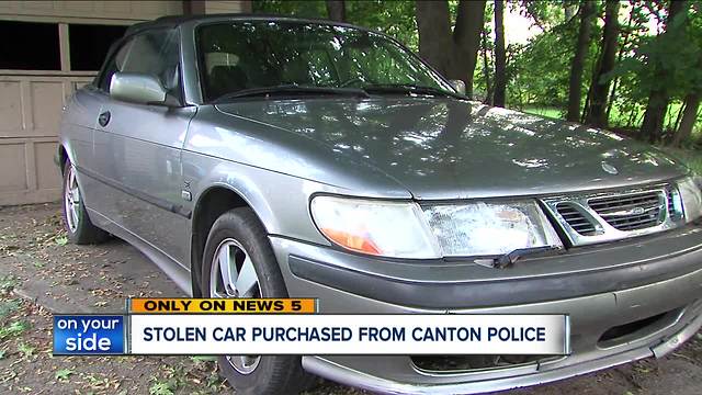 Canton man can't drive the car he legally purchased from police becausae it was stolen