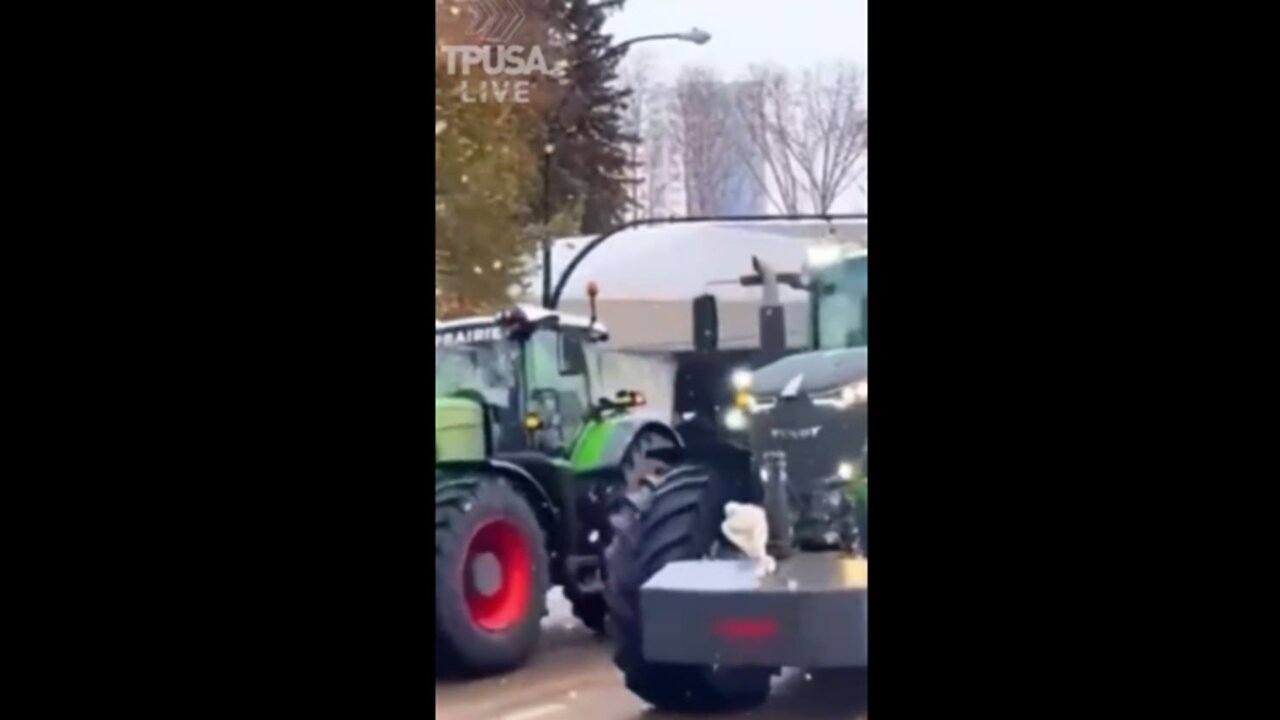 The Canadian farmer convoy has arrived...God bless them!