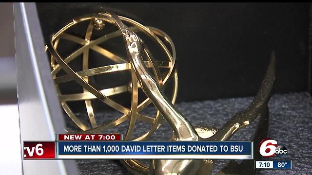 Alum David Letterman donates hundreds of items to Ball State