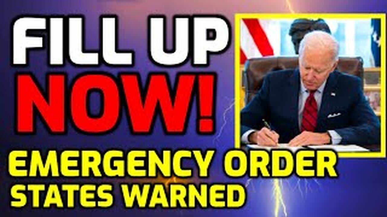 Biden ⚠️ signs EMERGENCY ORDER - STATES WARNED - FILL YOUR GAS TANKS NOW!!