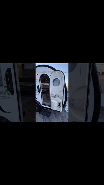 Is this teardrop trailer aesthetically pleasing or what?! 2023 NuCamp Tab 320 #shorts #rv