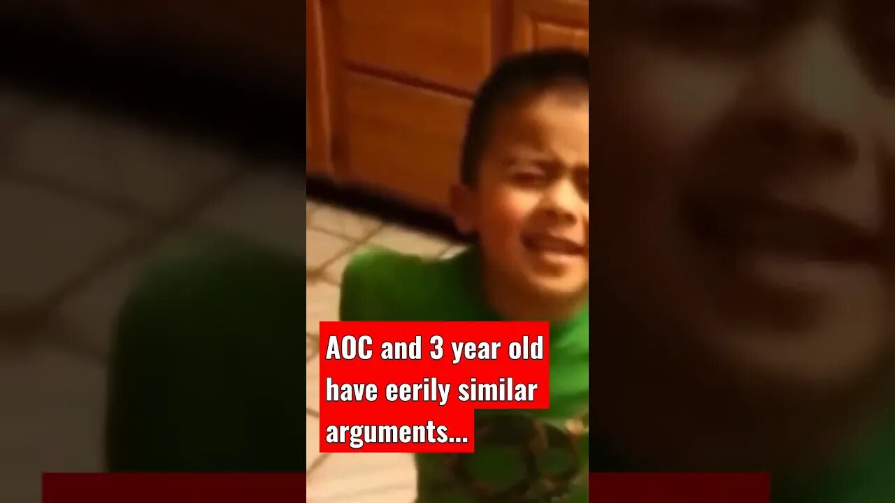 AOC and 3 year old sound eerily alike....