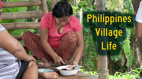 Philippines Village FAMILY DAY - Cooking 4 Kilos of Pork On Homemade Barbecue Grill