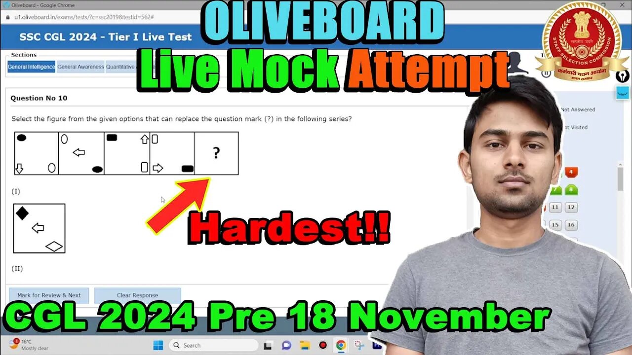 Tough Oliveboard SSC CGL 2024 Tier 1 Mock Live Attempt 18 Nov | MEWS Maths #ssc #oliveboard #cgl2024