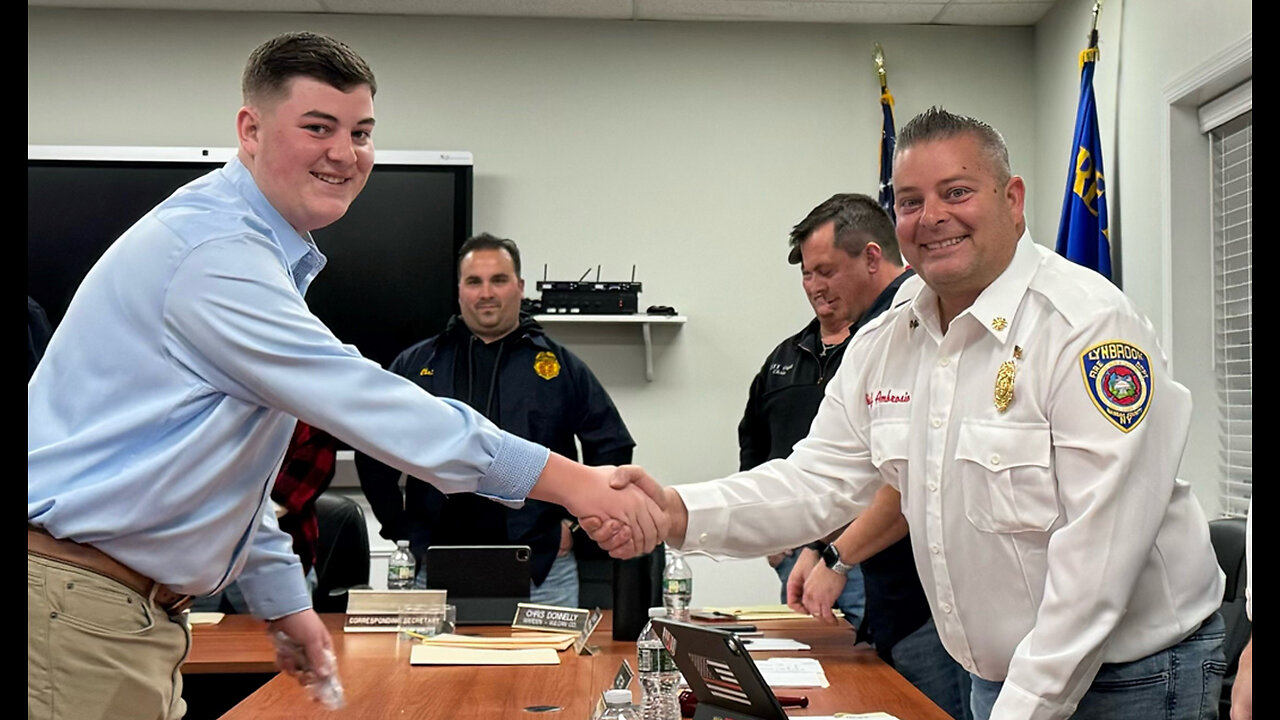 3rd Generation Firefighter Sworn in & Goes on First Run - Lynbrook Fire Dept.