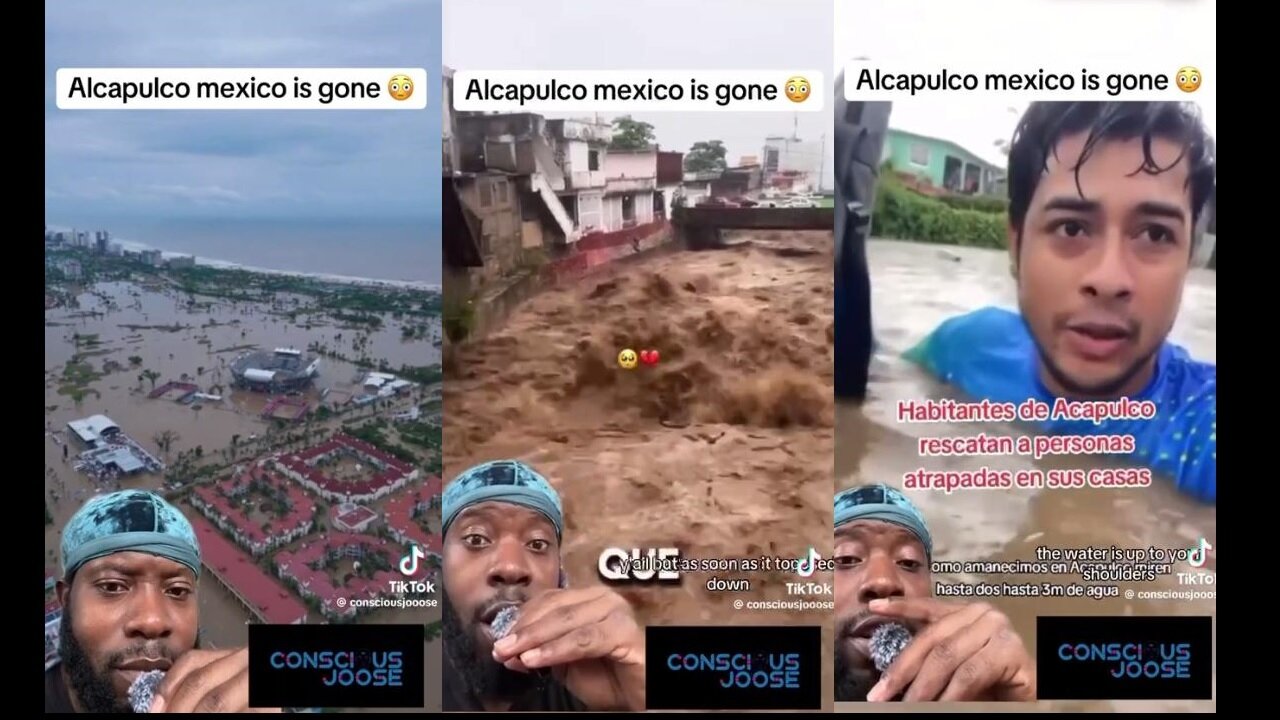 🚨 Acapulco Mexico Mud floods After Tropical Storm & Hurricane John