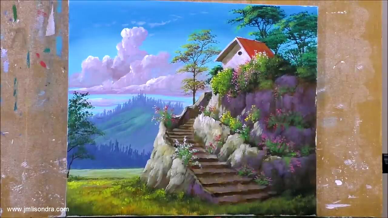 How to Paint Stairway to the House