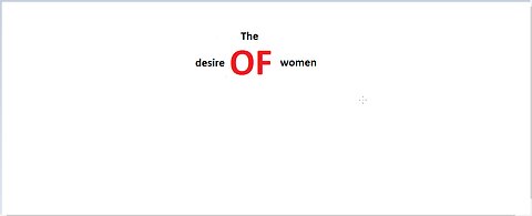 The desire of women