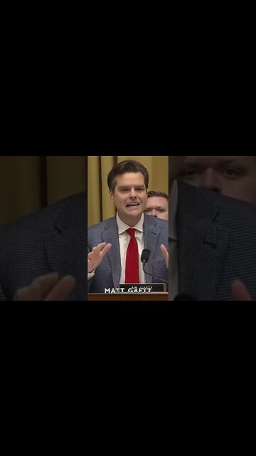 Matt Gaetz, That Is...Astonishing!