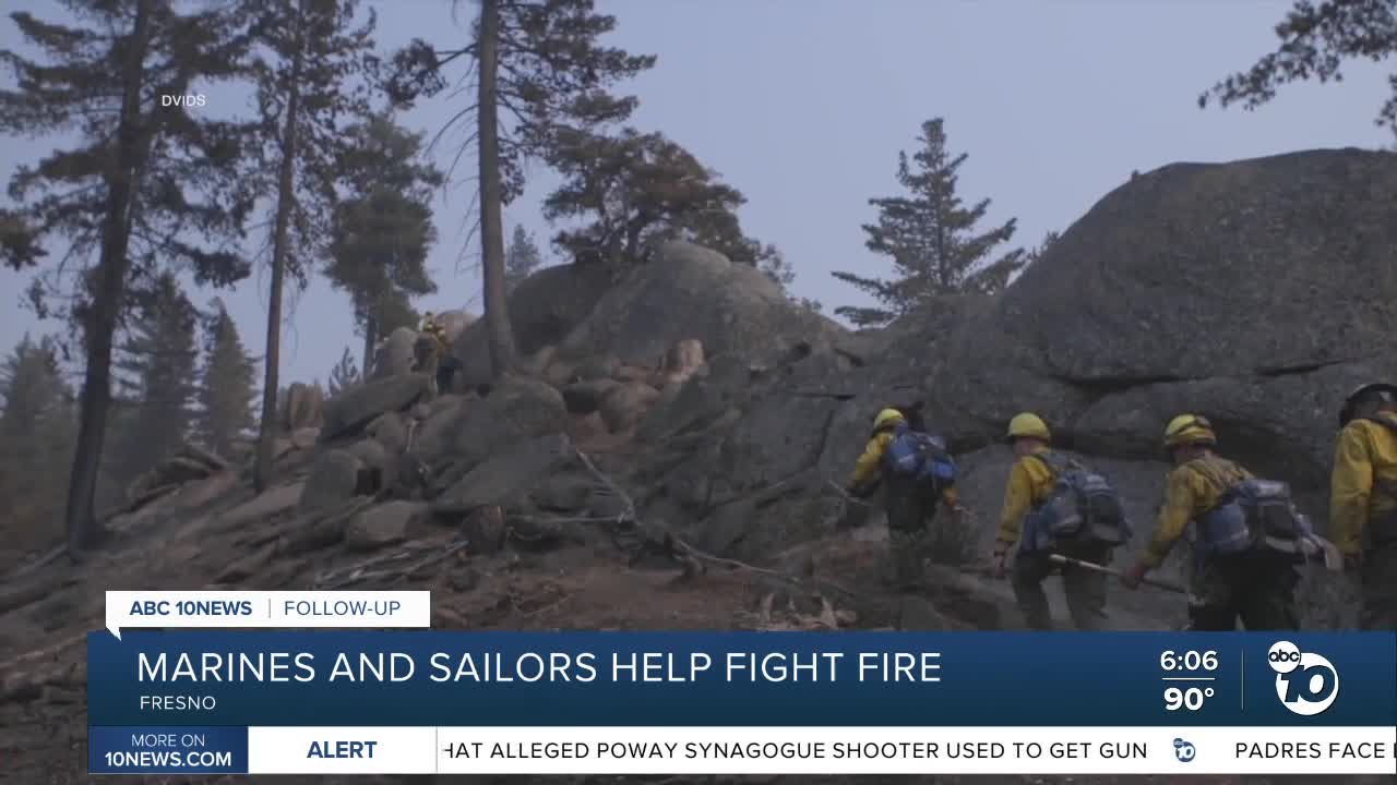 Camp Pendleton Marines and Sailors fight Creek Fire