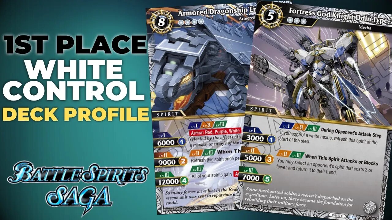 TOOK FIRST PLACE IN FIRST BSS LOCALS!! White Purple Control Deck Profile | Battle Spirits Saga