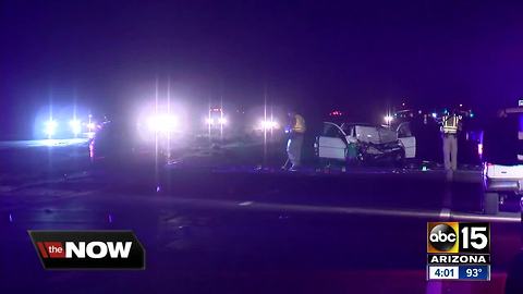 Two killed, several hurt in wrong-way crash near Maricopa