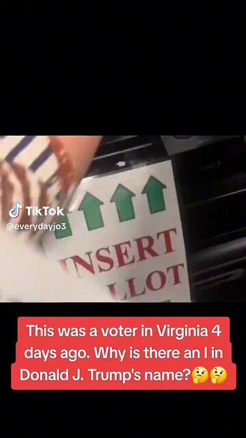 Attention! This voter in Virginia got video footage of her election machine. Why is there an ‘I’ in Donald Trump’s name? Is this some sort of election interference? 👀🚨