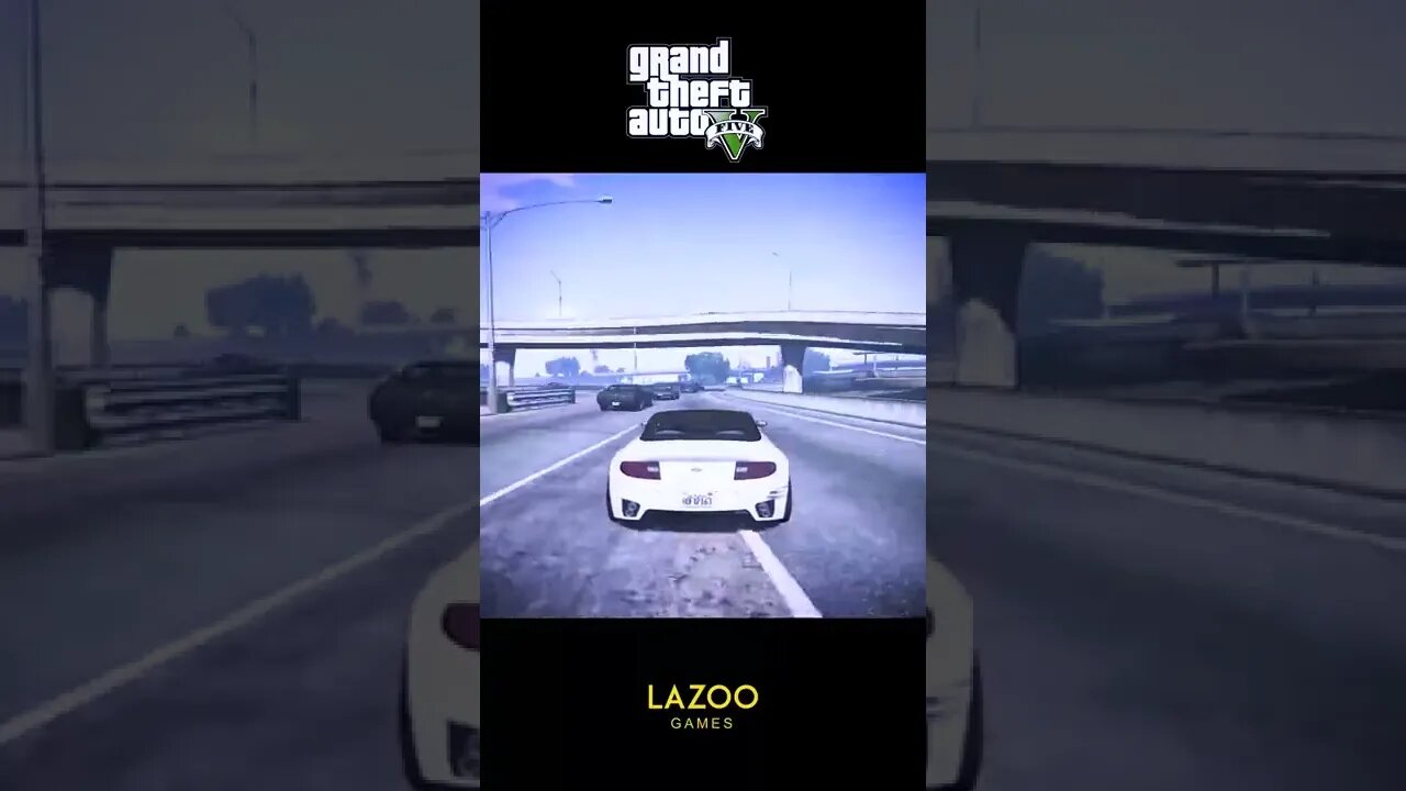 white car driving in GTA V short #gameplay #shorts #gta5 #lazoogames