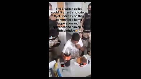 The Brazilian police couldn't arrest a notorious thief under 18, so they conducted a home