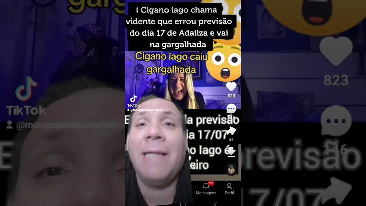 cigano Iago cai na gargalhada e chama vidente que errou dia17 de Adailza