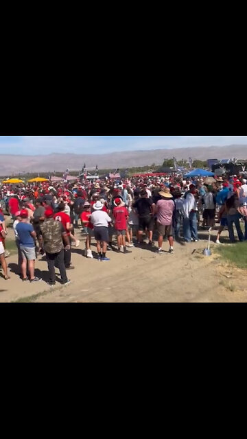 THOUSANDS line up early for Trump’s Rally in Coachella, California