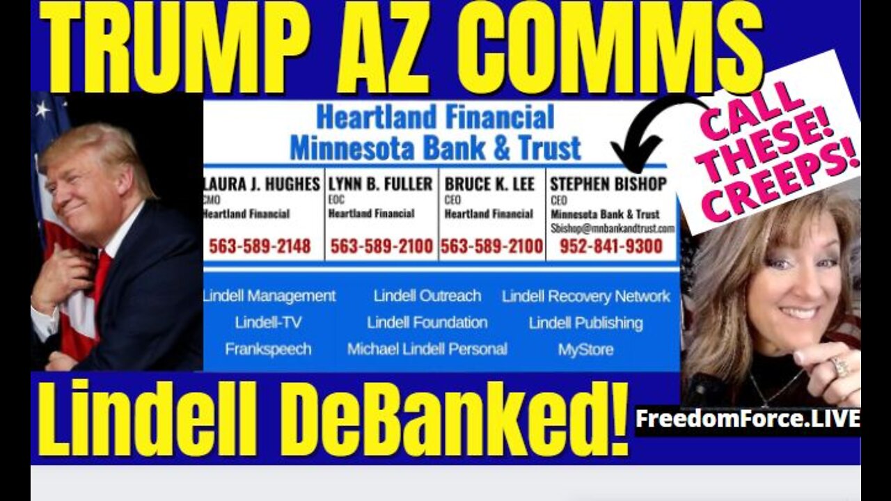 Trump Comms AZ Rally - Lindell De-Banked by Heartland 1-15-22