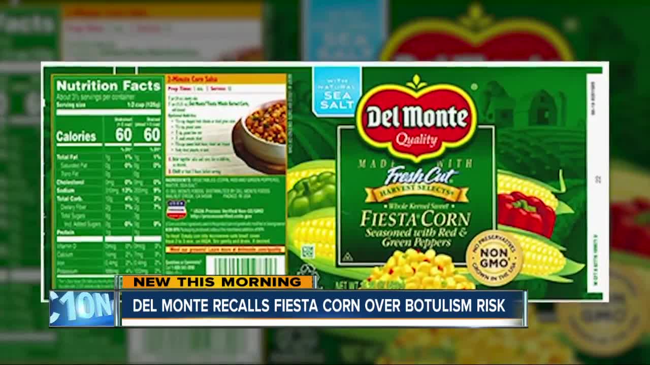 Del Monte recalls canned corn over botulism risk