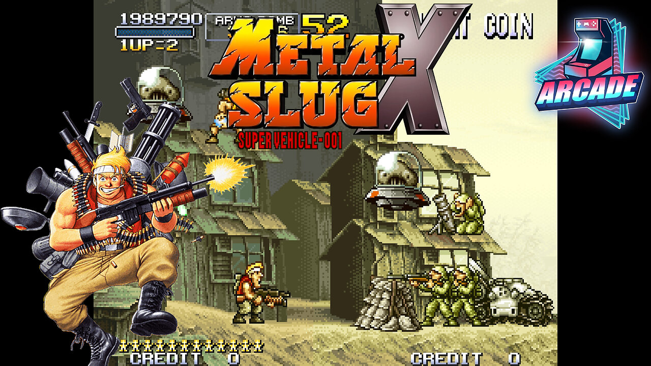 Metal Slug X: Super Vehicle-001 - (ARCADE / NEO GEO - FULL GAME) - Longplay / Playthrough