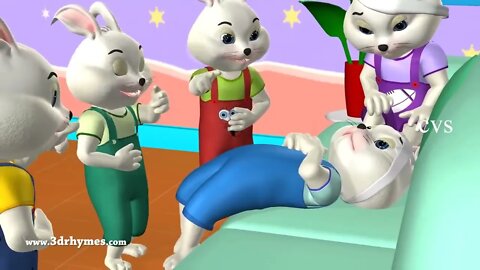 Five Little Rabbits Jumping on the Bed Nursery Rhyme