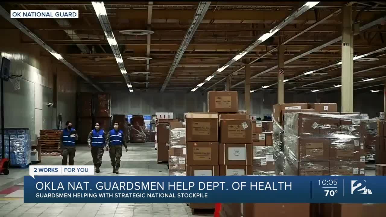 Oklahoma National Guardsmen Helping With Strategic National Stockpile