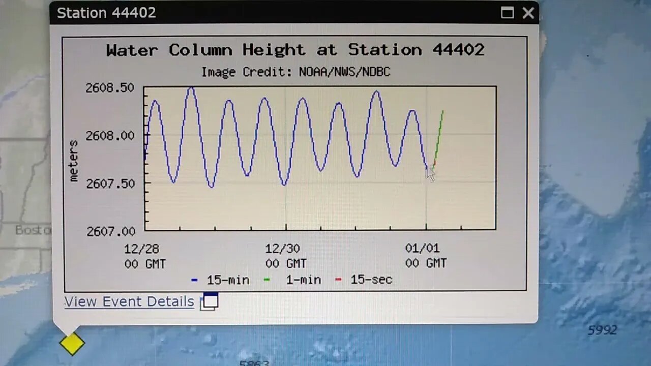 East Coast, Tsunami Station In Event Mode. Cause Unknown. 1/1/2023